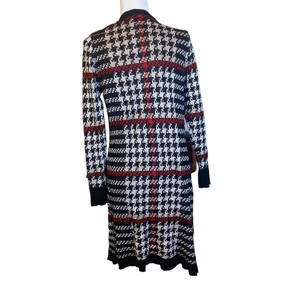 Valerie Stevens Longline Houndstooth Cardigan Size S - Picture 4 of 11